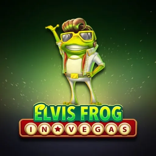Elvis Frog in Vegas slot logo